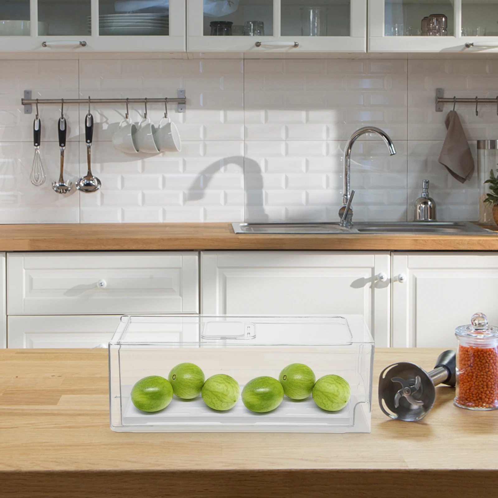 

Fridge Drawer Organizer Transparent Food Storage Containers Refrigerator Bins Sealing Function Fresh Vegetable for Cheese