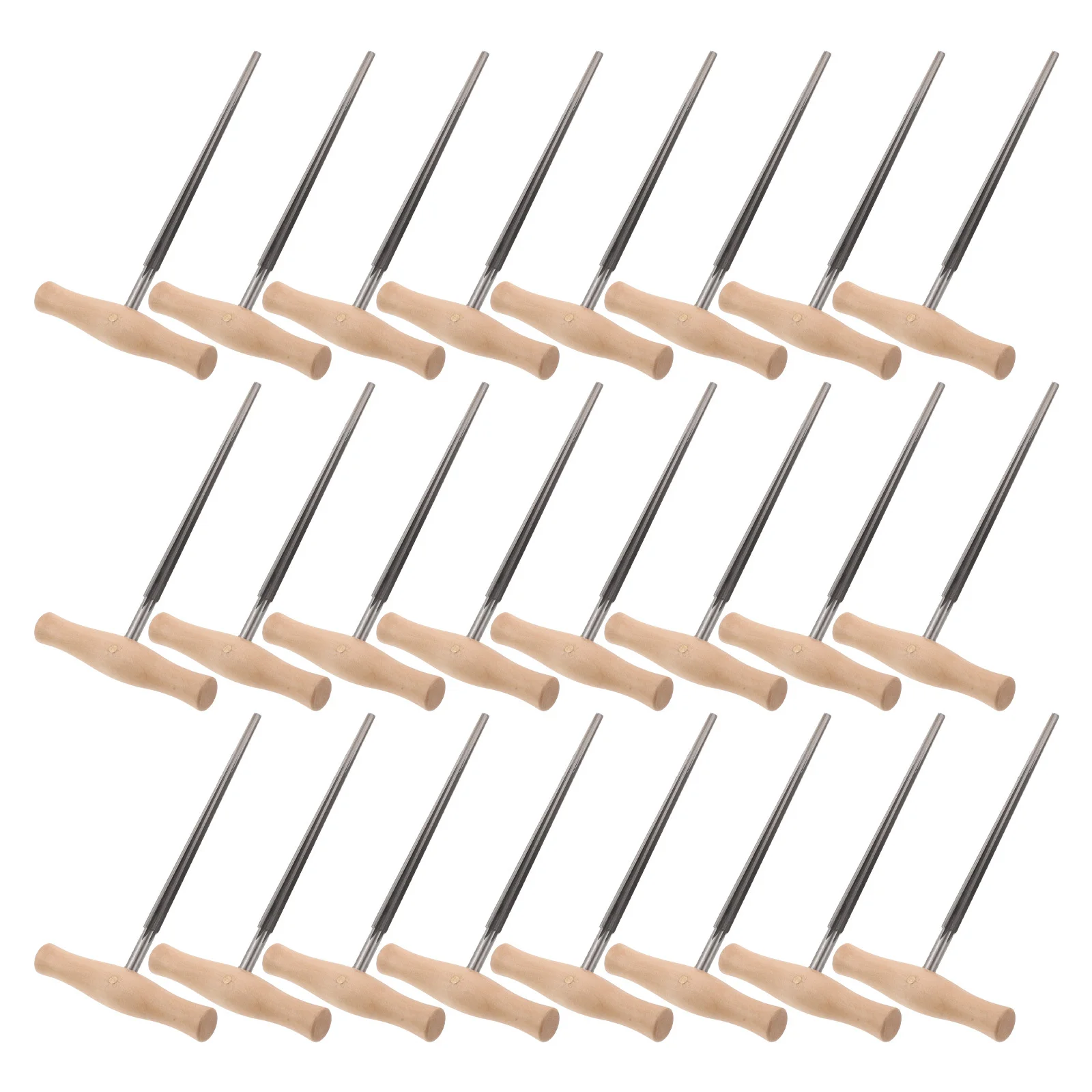 

24Pcs Violin Peg Hole Reamer 1:30 Tapered Wooden Handle Precision Tool for Peg Hole Repair Violin Viola Luthier Maintenance and