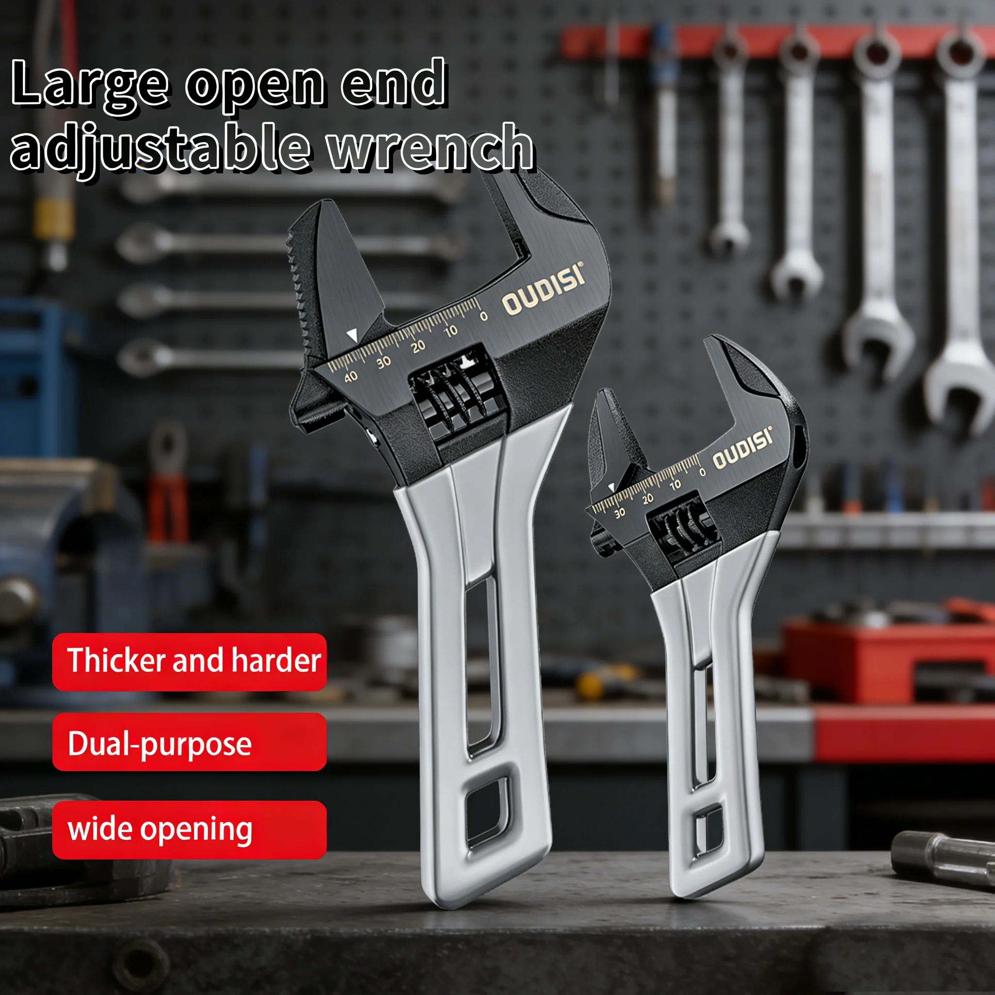 5/6/8 zoll Mini Universal Spanner Einstellbare Große Offene Stahl Schlüssel Multifunktionale Haushalts Reparatur Werkzeuge Für Badezimmer Rohre – Detail 1