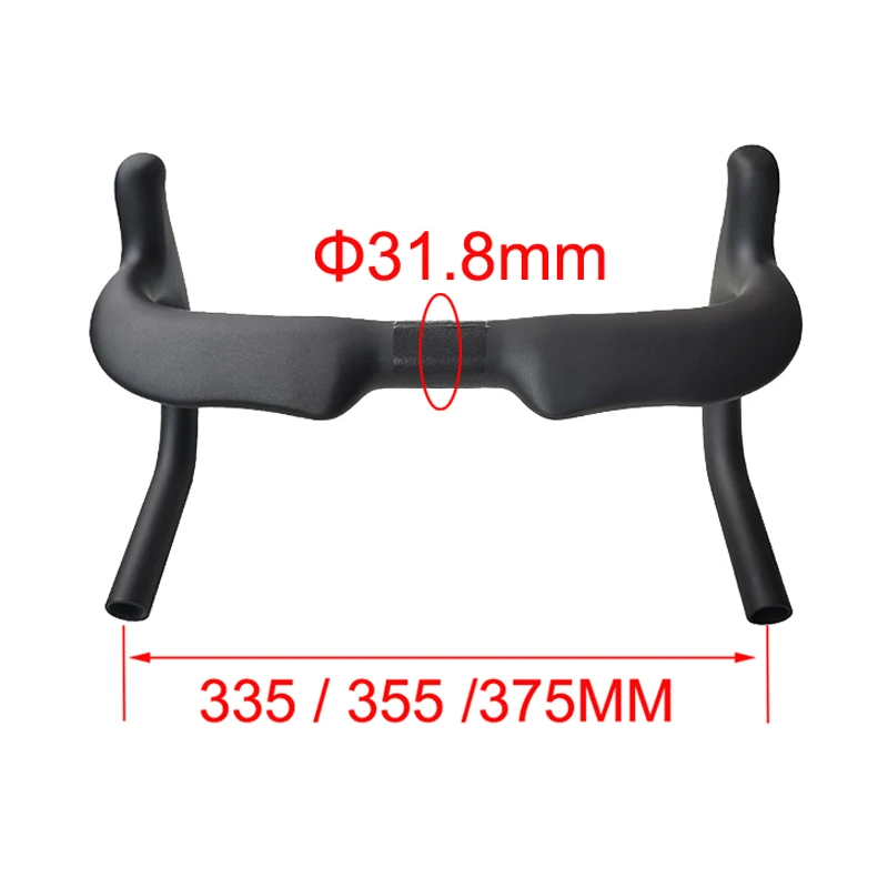 

2025 ZNIINO Carbon fiber Track Cycling Handle Road Bicycle Handlebar TT Sprint Bike Handlebar Black Matte 31.8MM