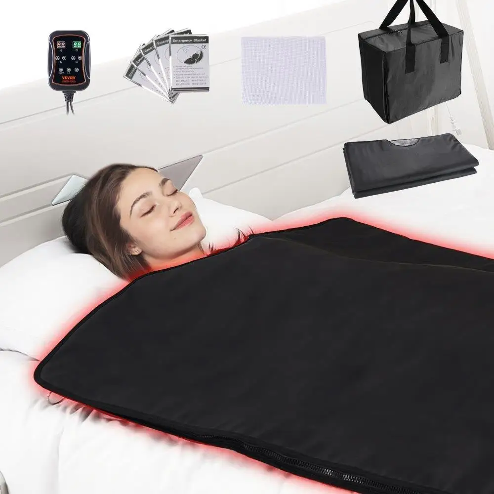 

Портативная дальняя фотолампа с терапевтическими камнями, Детокс-терапия, нагрев из углеродного волокна, регулируемая температура 95-185 ℉ 1-60 мин