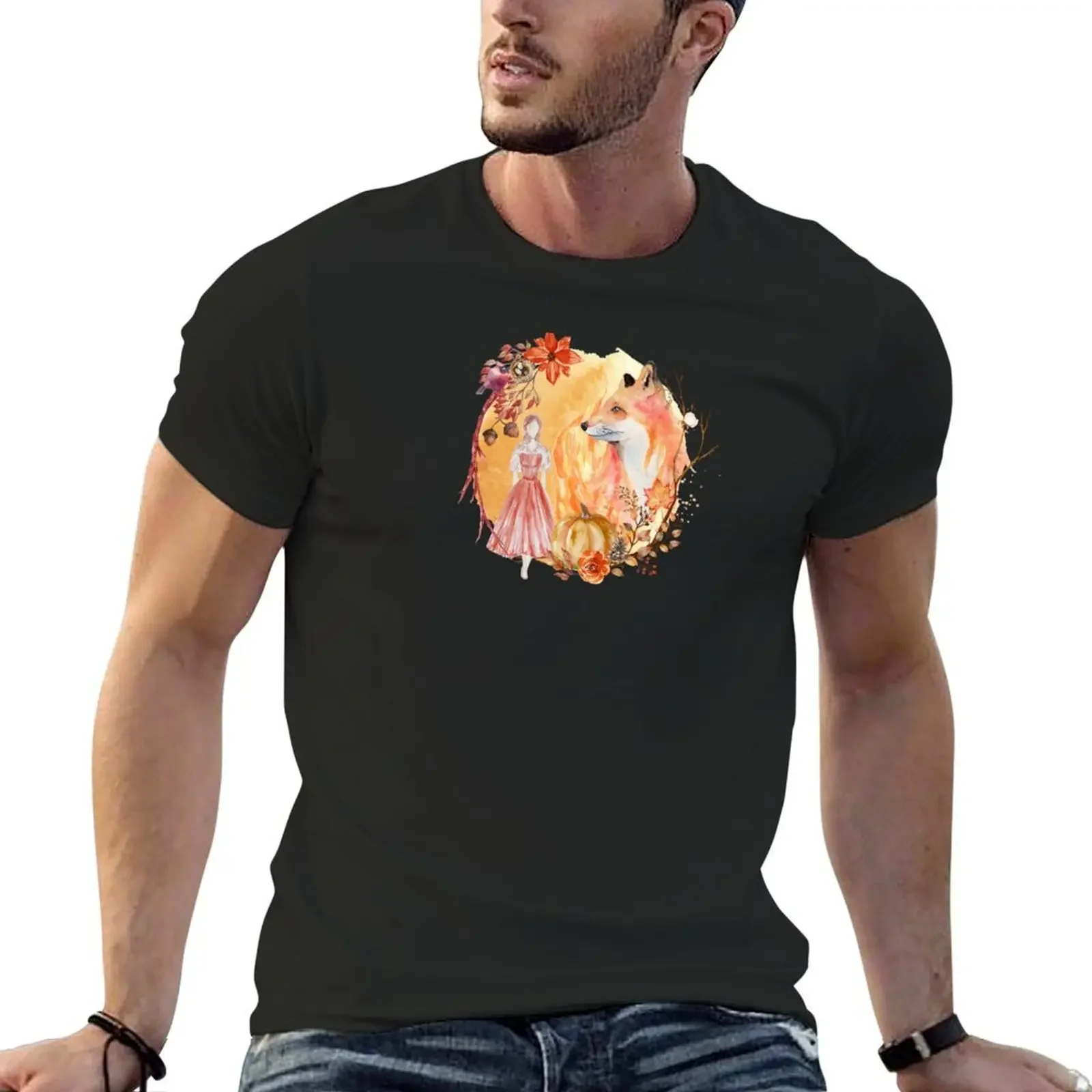 

Lucien and Elain Watercolor Inspired Design from ACOTAR Autumn Court T-Shirt Funny t-shirts shirts graphic tees men t shirts