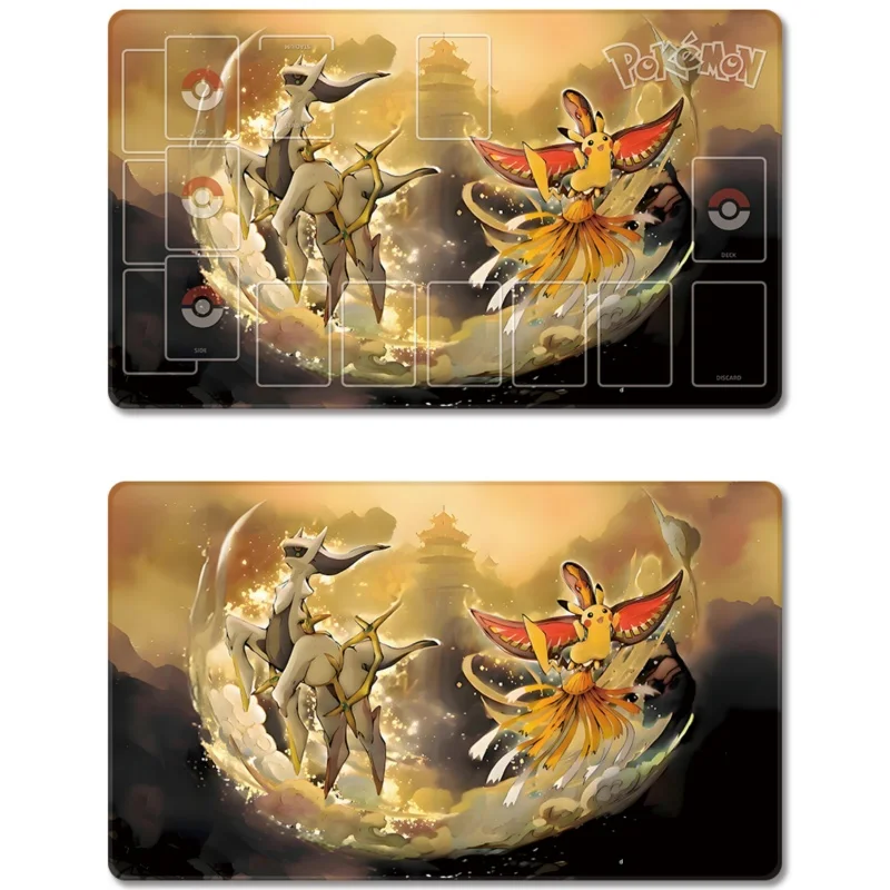 Card Pad Arceus Beijing Masters Tournament Ptcg Diy Rubber Action Toy Figures Anime Game Collection Single Player Battle Mat