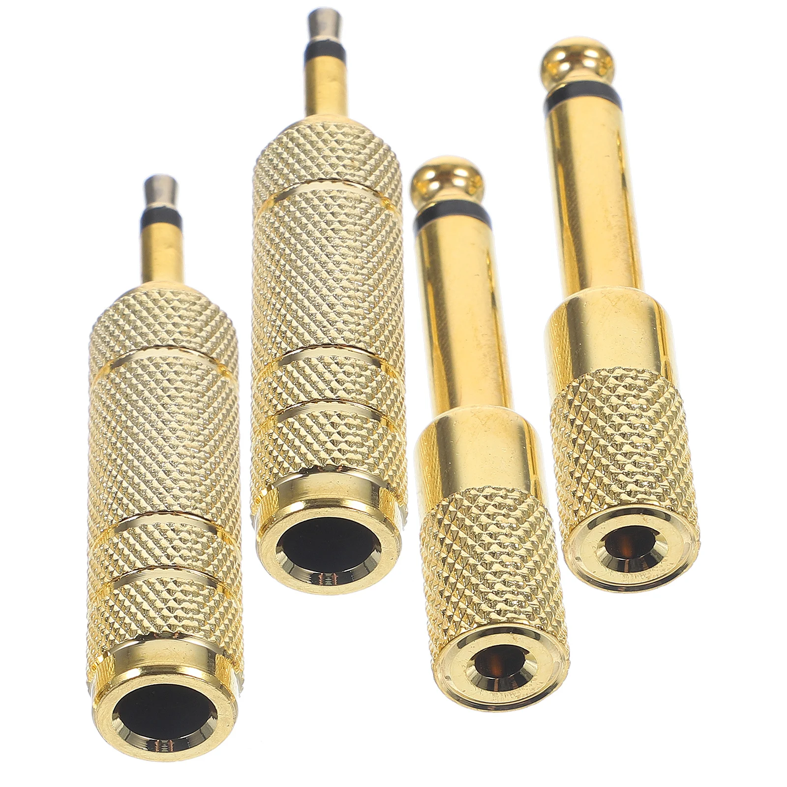 

4Pcs Headphone Adapter Stereo Audio Converter Parts 6.35mm Male to 3.5mm Female Jack Converter for Amplifiers Mixing Consoles