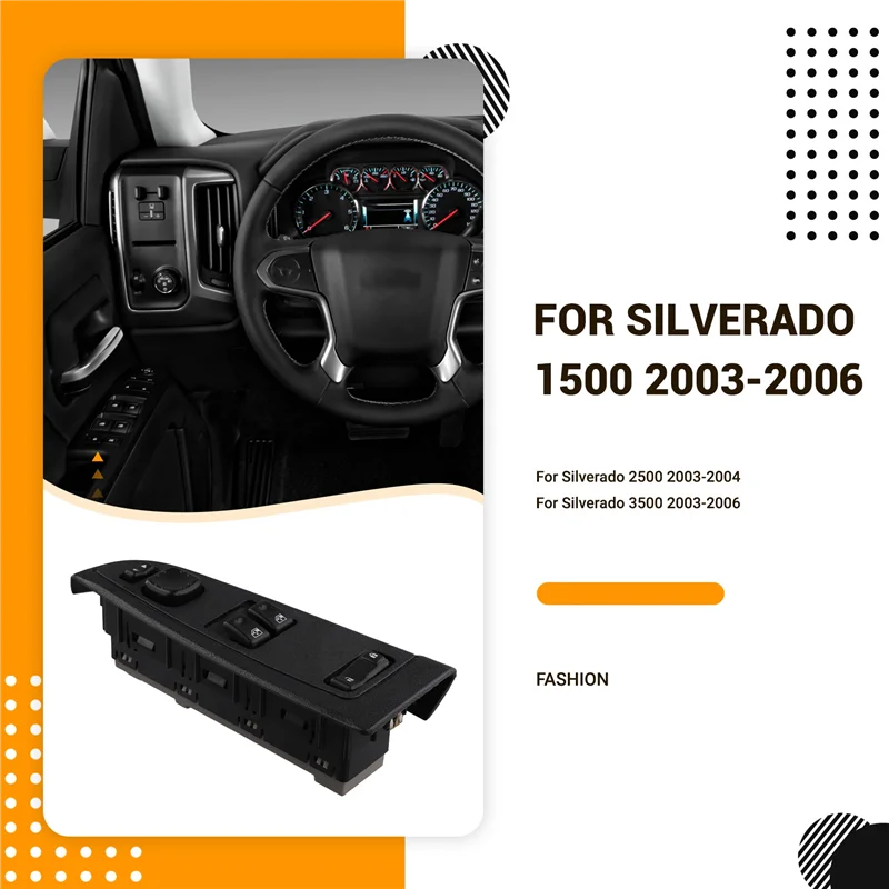 

AUTO 15883318 Power Window Switch Door Lock Front Driver Side For 2003-2007 Silverado GMC Sierra DWS-226