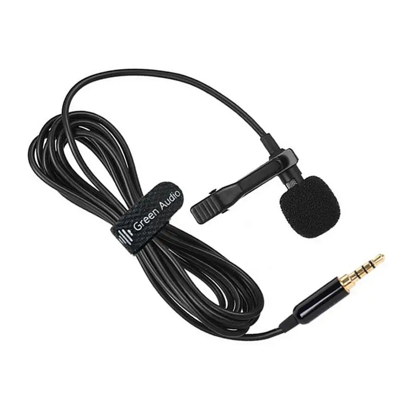 USB Mini Lavalier Microphone Metal Clip Lapel Mic 3.5mm Condenser Microphone For PC laptop SmartPhone Conference Microphone