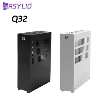 ARSYLID Q32 ITX A4 Computer Case Smaller Small Mini Core Display Form Factor Chassis 50mm Radiator Flex PSU Q31