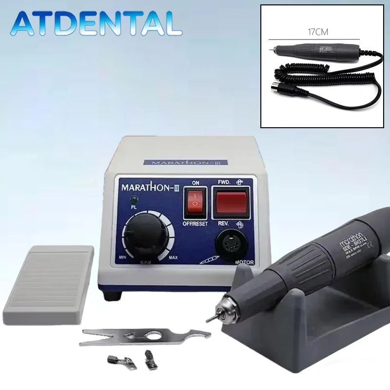 Dental Lab Electric Micromotor Kit SMT Marathon N3 35000 RPM with Handpiece H37L1 Dual Voltage 220V