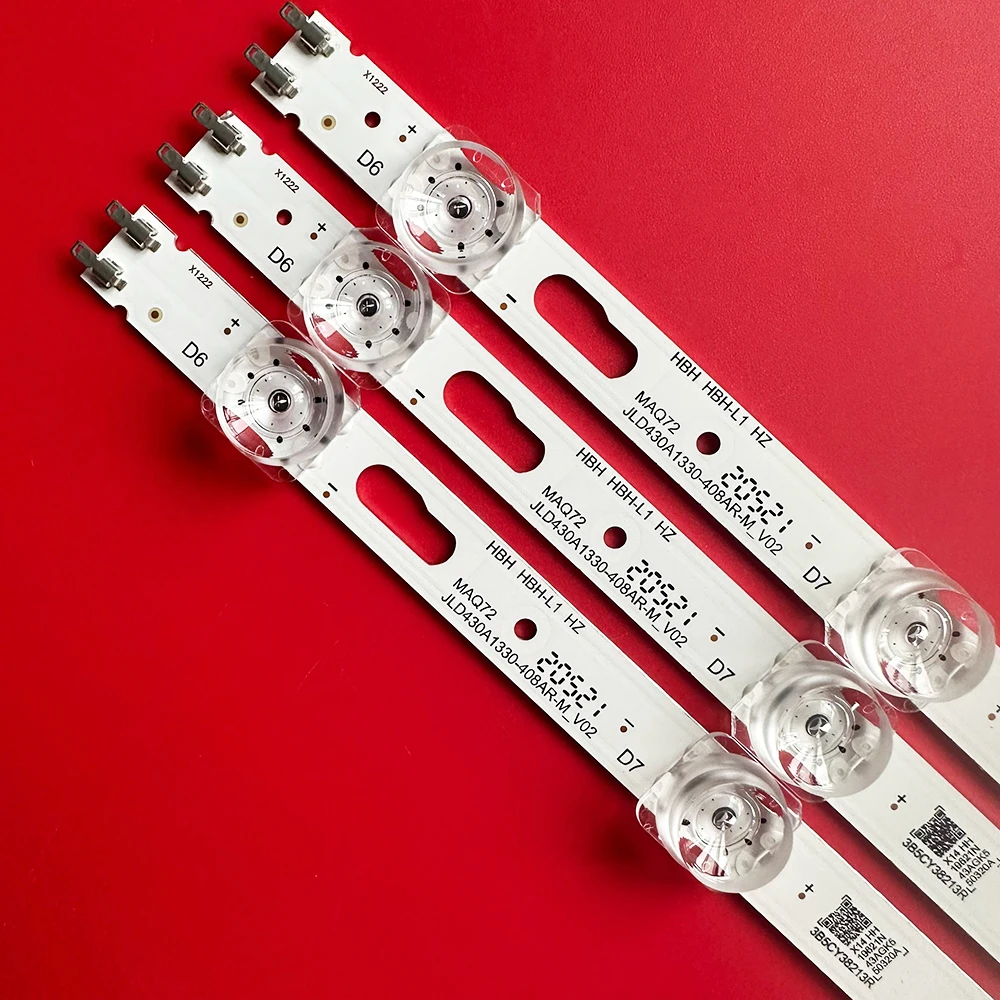 1/2세트 LED 바 JL.D430A1330-408AR-M_V02 V0T7-430SMA-R0 LM41-00886A UN43TU8000 UN43TU7000 QN43Q60 BN96-50319A BN96-50320A