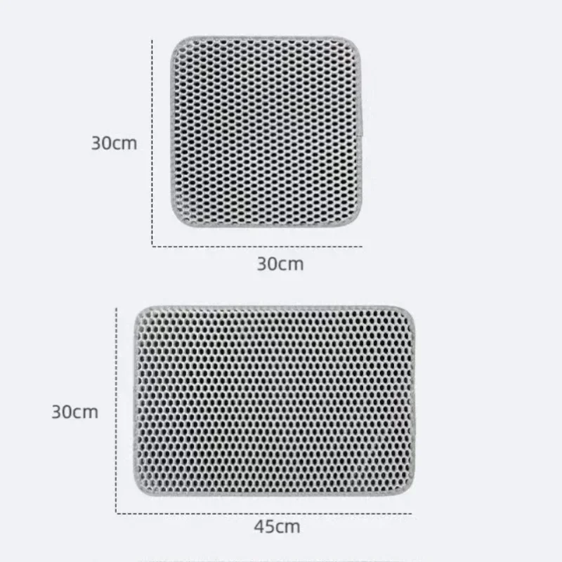 Winter Cat Litter Mat Waterproof Double Layer Non Slip Sand Trapping Washable Pad for Litter Box Clean Supplies Pet Toilet Mat