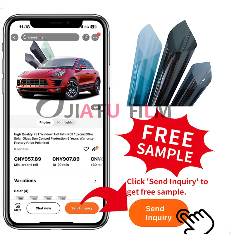 فائقة الدقة 99% UVR نفاذية عالية انعكاس حراري أصفر المقاومة طلاء السيارات حامي فيلم PPF