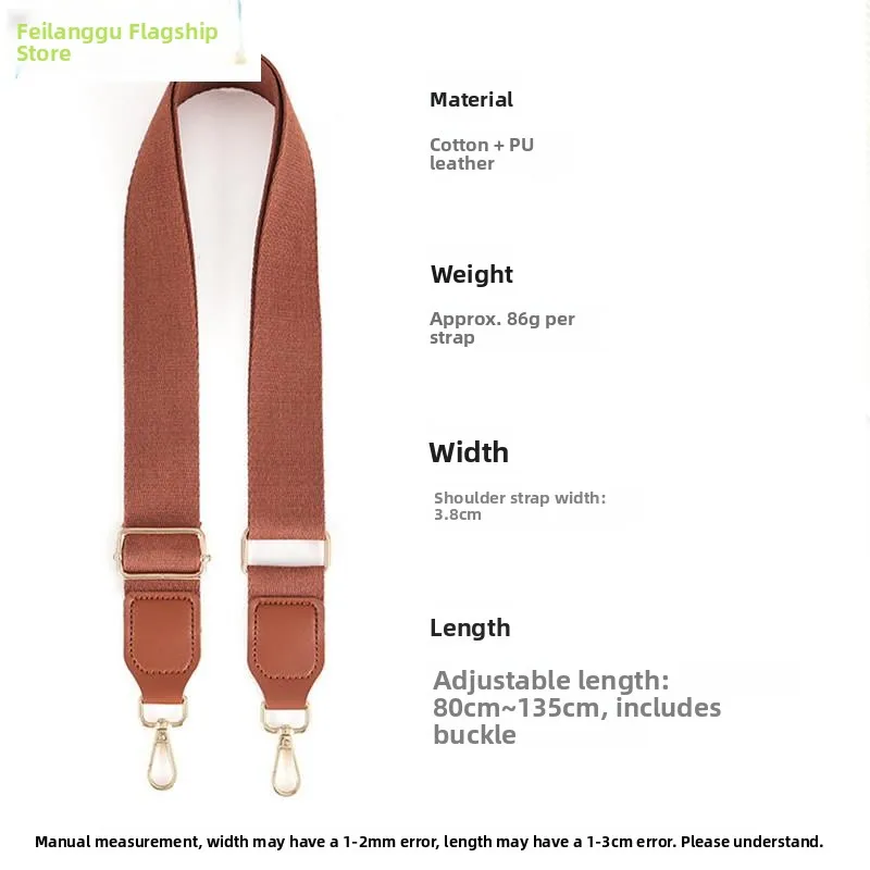 Adjustable Replacement Strap Pure Color Single Shoulder Crossbody Camera Backpack Water Bottle Accessory Bag Shoulder Strap