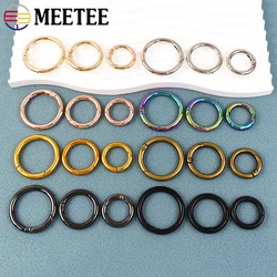 50 pz metallo O Ring fibbie per borsa cinturino collare per cani chiusura a molla ganci fettuccia portachiavi anelli accessori artigianali in pelle fai da te