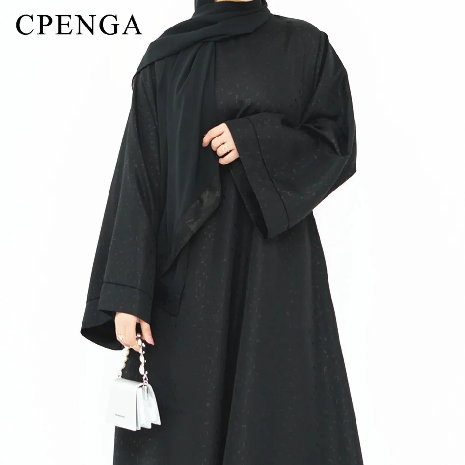 Ramadan Arabisch Frauen Muslimischen Modest Kleid Luxus Dubai Jacquard Abaya Eid Islamischen Party Kleidung Mode Türkei Solide Robe 2025