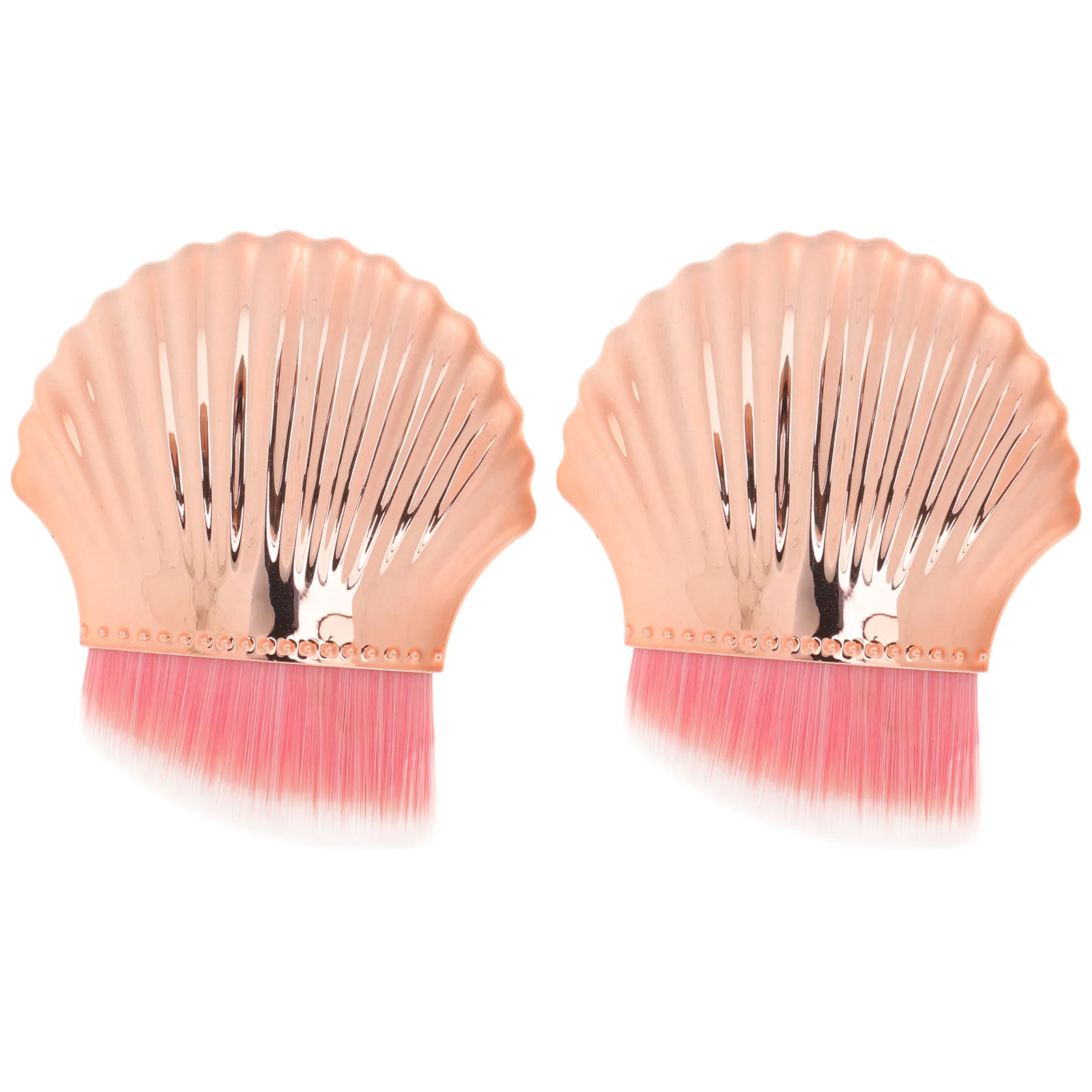

2pcs Nail Dust Brush Portable Mini Foundation Blush Powder Makeup Travel Applicator Dense Bristles Manicure Tool