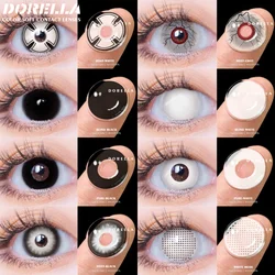 D'ORELLA 2pcs Halloween Colorful Contact Lenses Anime Cosplay Eye Lenses Multicolored Lenses Yearly Use Eyes White Black Lenses
