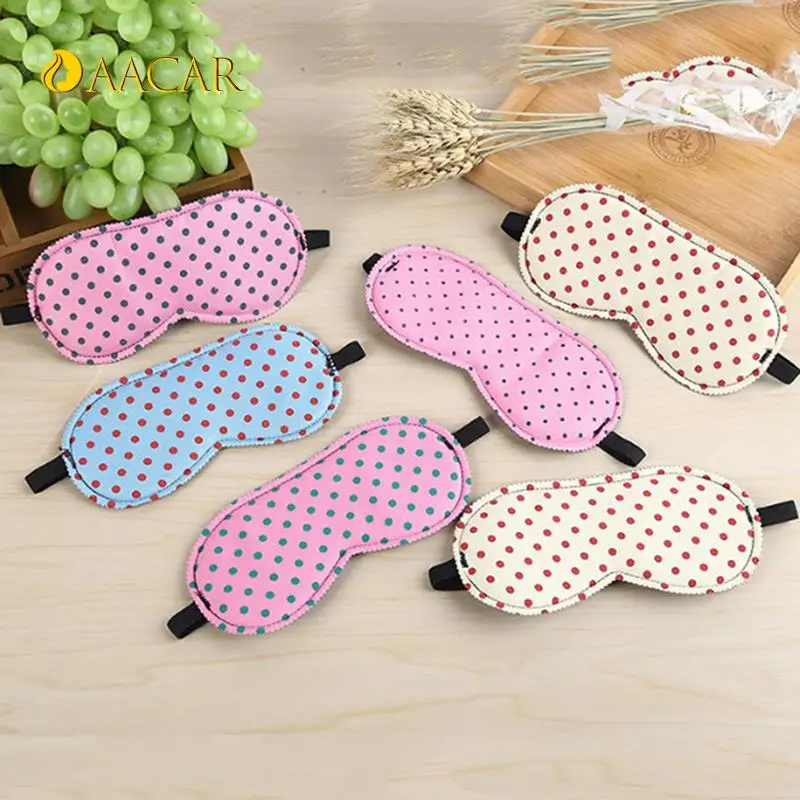 Rest Aid Eye Mask Cover Eye Patch Sleeping Mask Case Eye Cover Dot Print Sleeping Eye Mask Portable Soft Travel Sleep