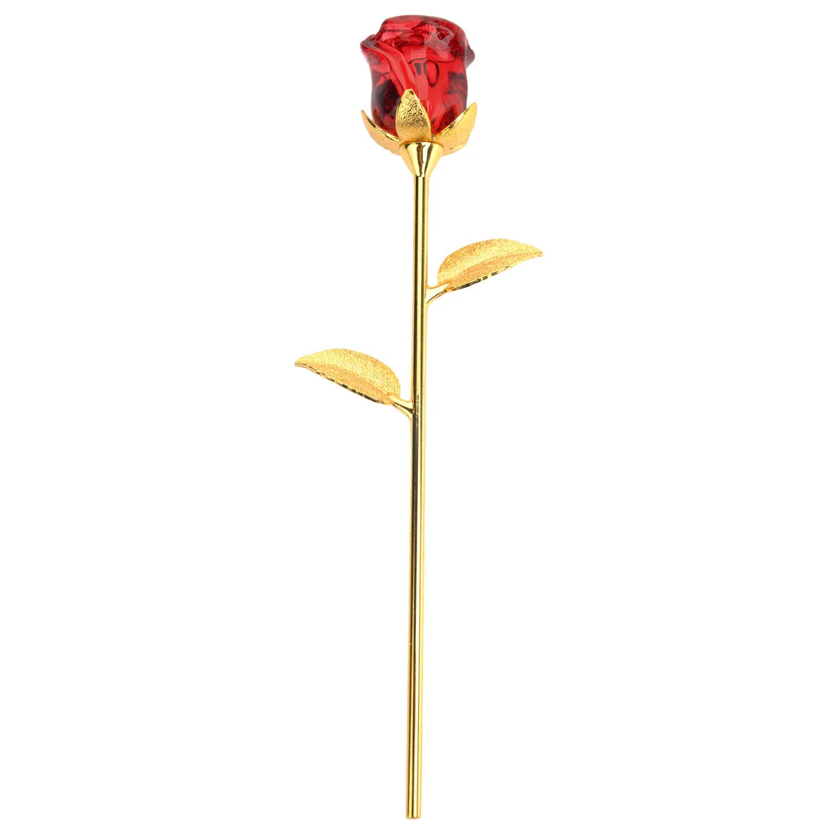 

Crystal Rose Flower Long Stem Size L Everlasting Valentine's Wedding Gift Favor Crystal Rose Flower