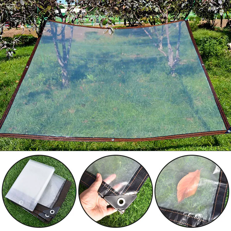 0.1mm Transparent PE Film Rainproof Cloth, Garden Balcony Tarpaulin Greenhouse Succulent Plant Keep Warm Waterproof Cloth