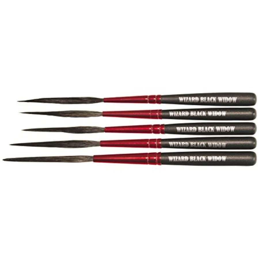 

Andrew Mack Wizard Black Widow Scroll Striper Sizes 000 00 0 1 2 Set WBW