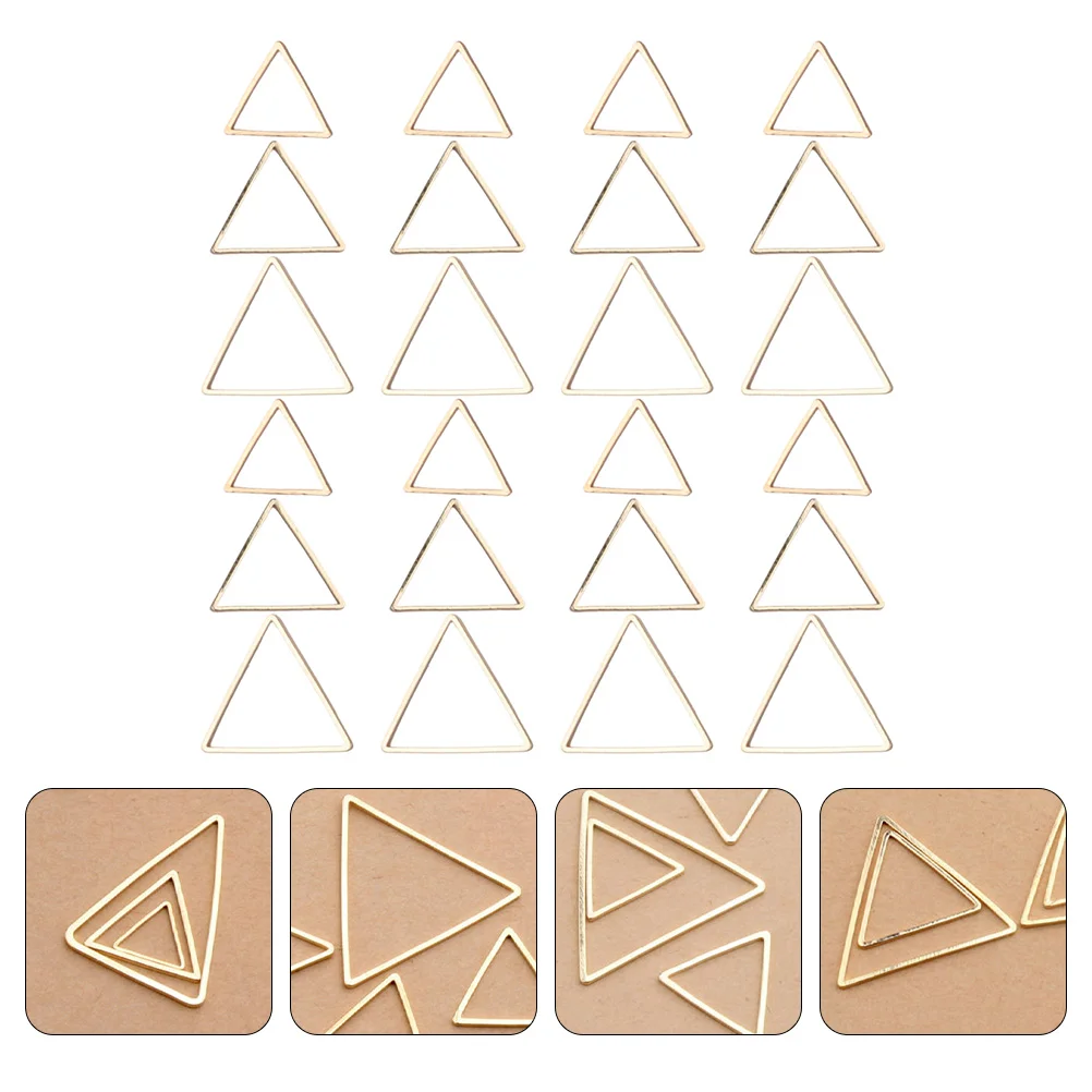 

60 Pcs Mold Triangle Pendant Decoration Turquoise Alloy Jewelry Making Materials