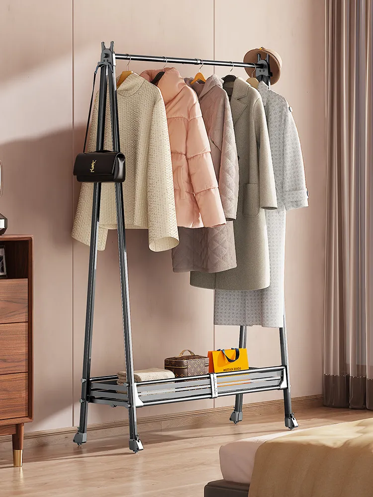 

Clothes artifact floor-to-ceiling coat rack household bedroom sleeping bedside temporary hanger on bedside