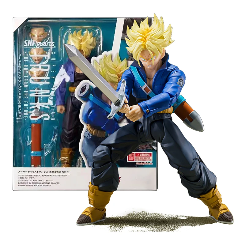 Anime Dragon Ball Z Figures SHF Super Saiyan Trunks Action Figure Collection Model 15cm Future Boy Torankusu Movable Toys Gifts