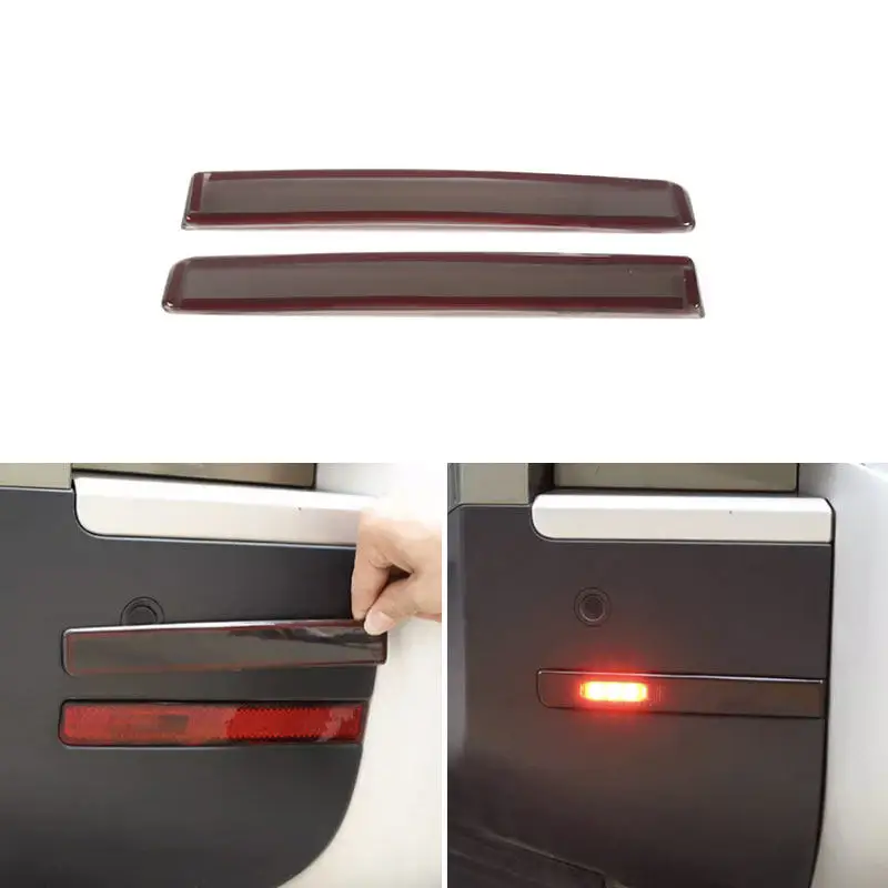 ABS Smoked Black Car Rear Tail Fog Light Lamp Cover Decoration Trim For Land Rover Defender 90 110 130 2020 2021 2022 2023 2024