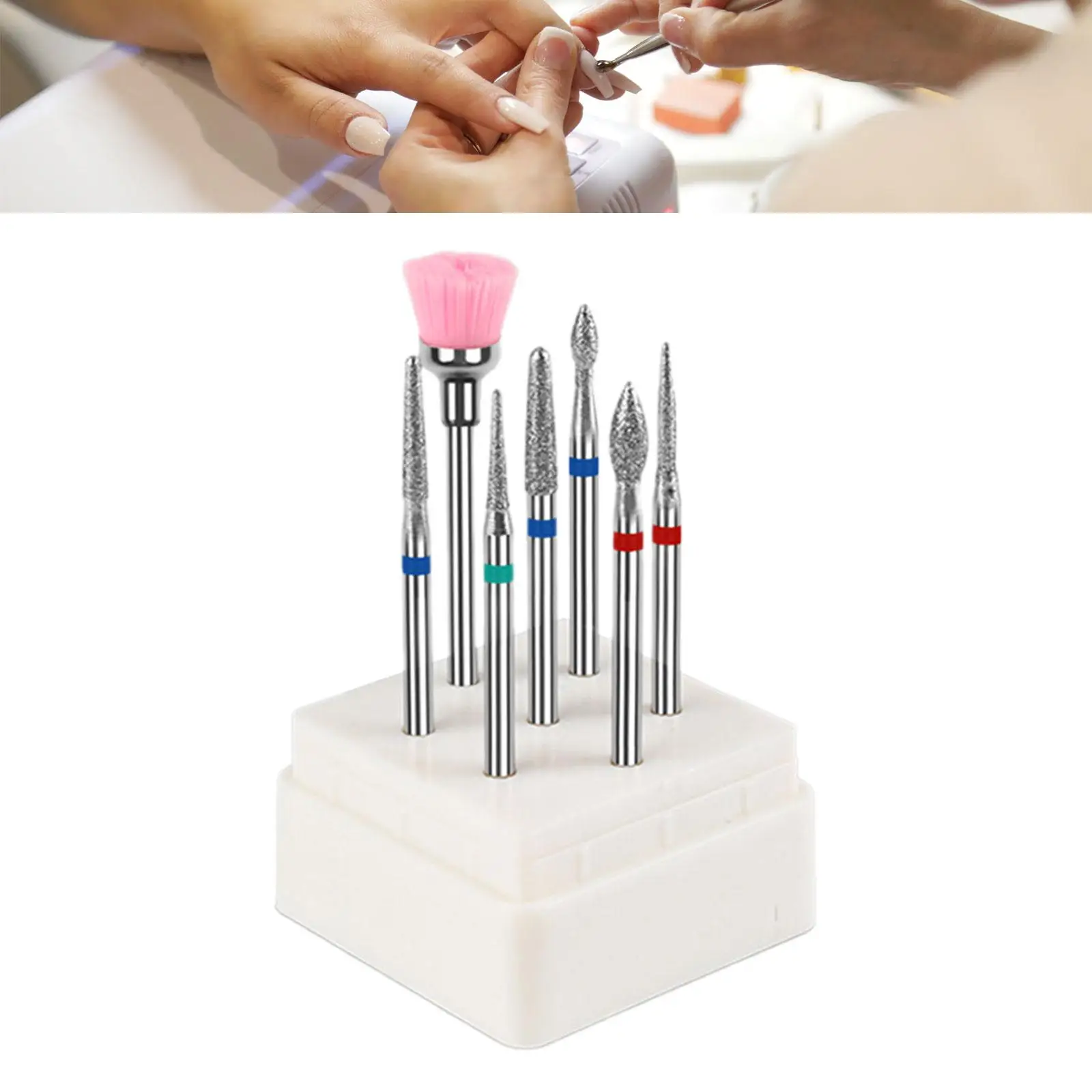 7-delige nagelset manicure pedicure nail art tools nagelvijlbits voor