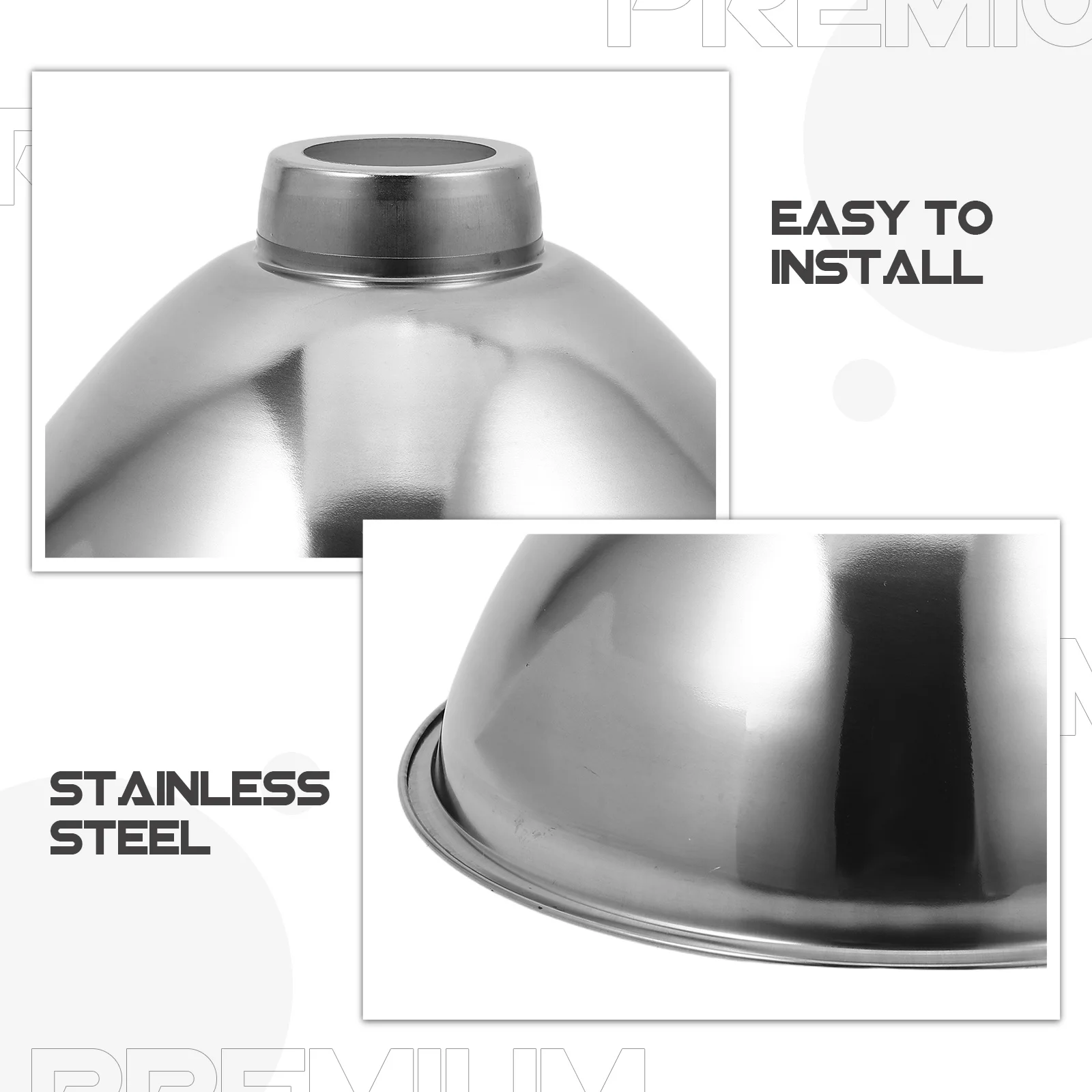 في الهواء الطلق قلادة ضوء الظل مقاوم للماء غطاء المصباح الفولاذ المقاوم للصدأ 21 سنتيمتر غير نافذ للمطر حماية مصنع ورشة عمل غطاء مصباح معلق #2