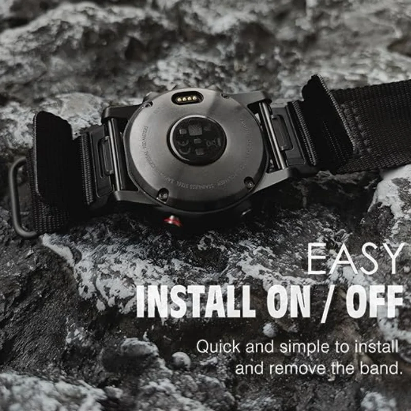 22 MM Military Tactical Nylon strap for GarminFenix 7X 6X Pro 7X 7 Pro Instinct Quick Release strap