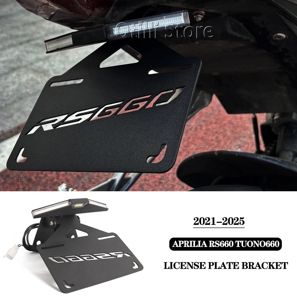 

Motorcycle License Plate Holder Fender Eliminator Registration Bracket For APRILIA RS660 Tuono660 RSV4 Tuono V4 2021-2025