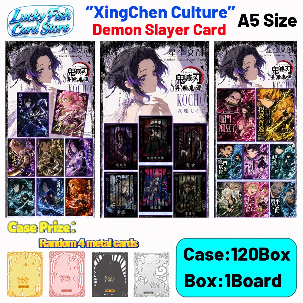 

Wholesale 2026 New FanChen Creative Studio Demon Slayer Cards A5 Size Boards Anime Collectibles Character Fan Gifts