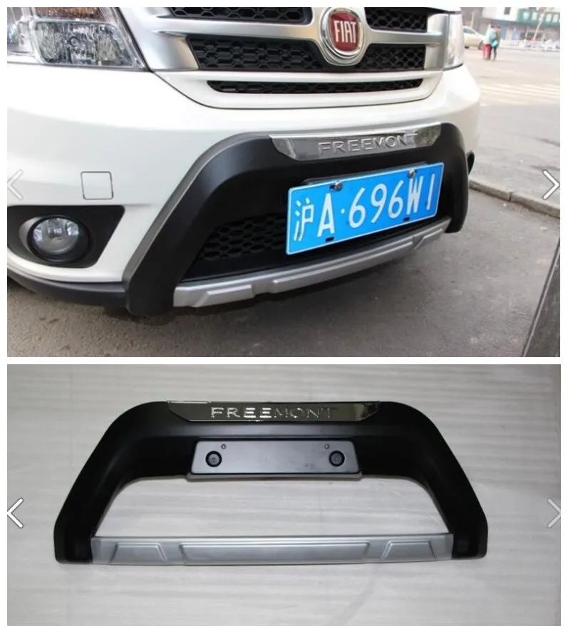 

ABS Car Front+ Rear Bumper Protector Cover Splitters Guard Skid Plate Fits For Fiat Freemont 2012 2013 2014 2015 2016 2017