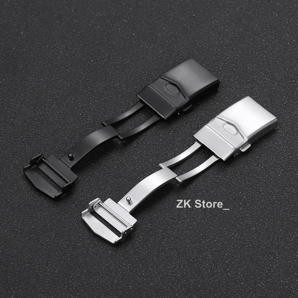 18mm 20mm 22mm Watch Clasp Folding Buckle 316L Solid Stainless Steel Men Women Watch Buckle Watch Strap Accessories with Pins