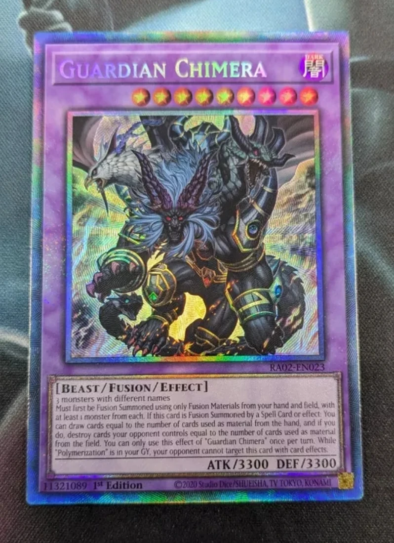 

Yugioh KONAMI TCG RA02-EN023 Guardian Chimera Collector Rare English 1st Edition Collection Mint Card