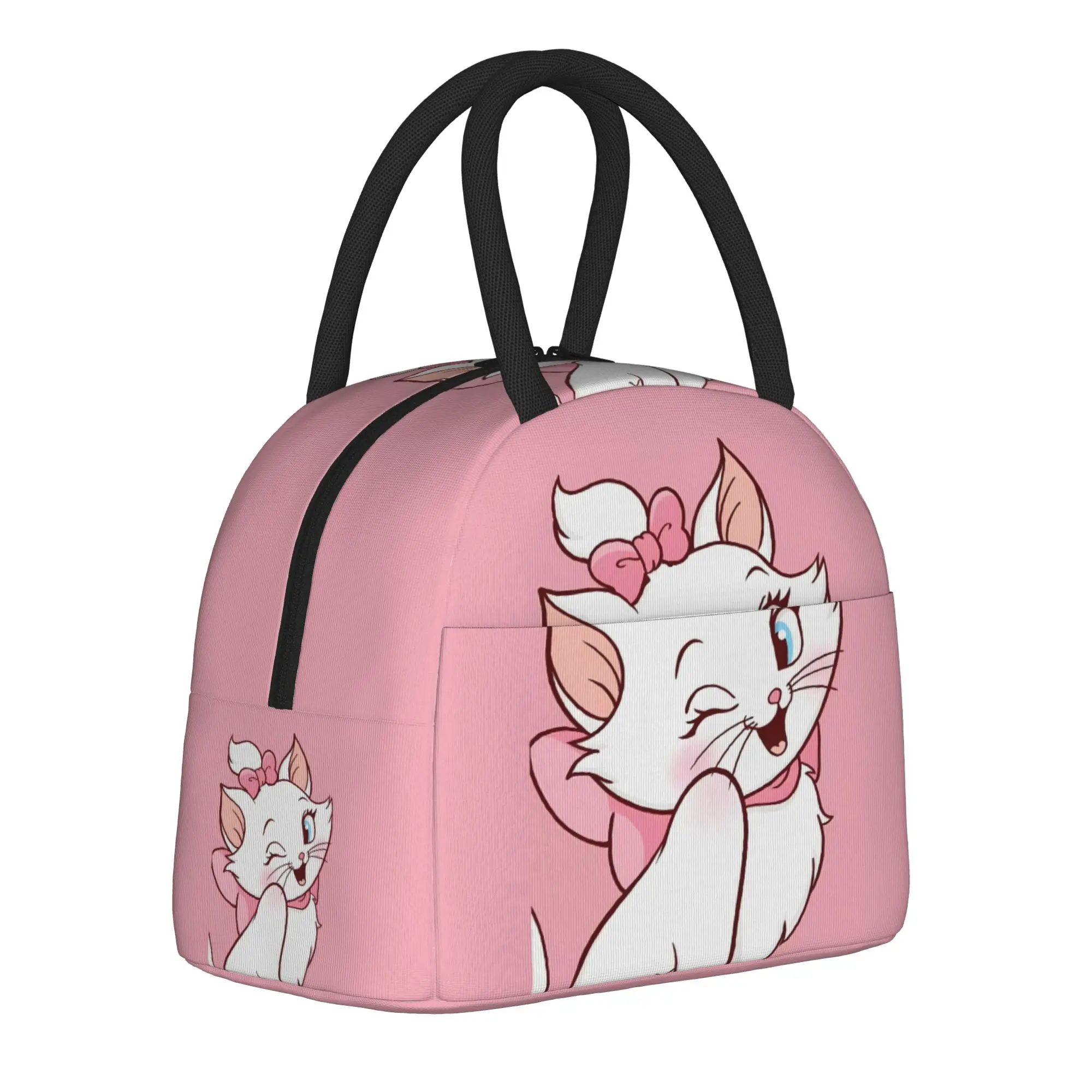 Cartoon Marie Lunch Bag For Child Graphic Lunch Box Casual Picnic Cooler Bag Portable Waterproof Tote Food Bags