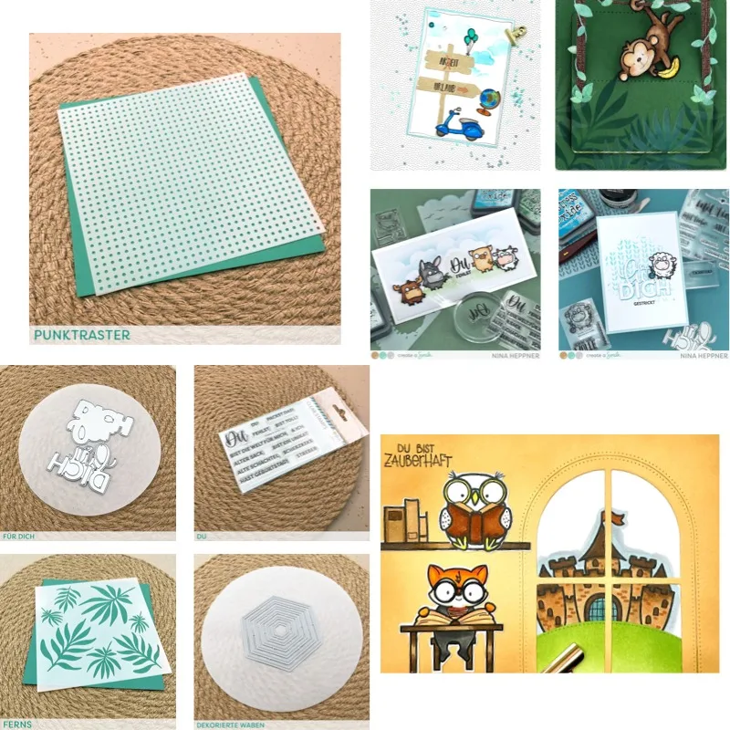 There Are Notebooks, Pens, and Various Stationery in the Backpack New Arrival 2026 Metal Cutting Die Stamp Stencil Scrap Booking
