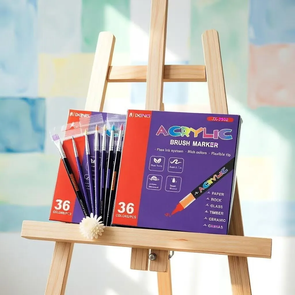 

Liquid-Ink Acrylic Marker Set — Professional Soft-Tip Art Pens for DIY, Graffiti, and Drawing (Ideal for Children, Students, and