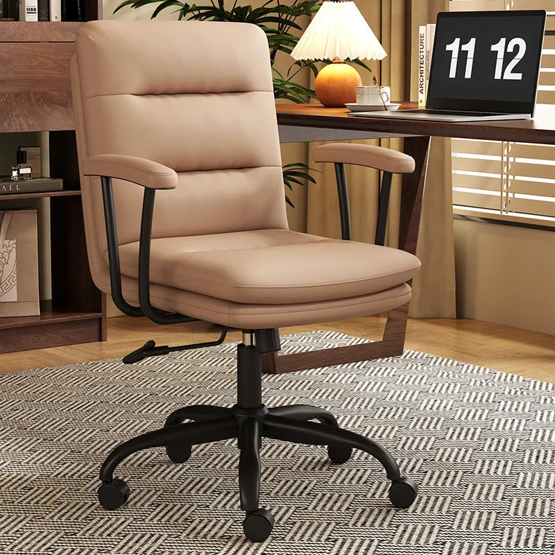 

Ergonomic Luxury High Back Office Chair Comfortable Leather Swivel Lazy Office Chair Rolling Accent Silla Gamer Office Furniture
