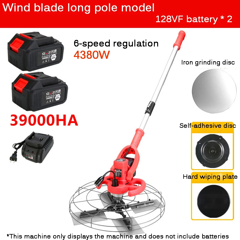 Concrete Electric Polishing Tool Ground Polish Edging Equipment 3800W Hand-Held Cement Pavement Smoothing Machine