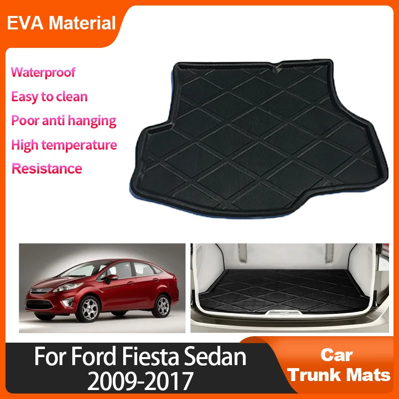 

Car Rear Trunk Mat For Ford Fiesta Mk6 6 Sedan 2009-2017 2016 2011 2010 Waterproof Protective Storage Pad Carpet Auto Accessorie