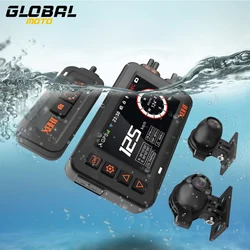 Câmera de motocicleta impermeável, gravador de motocross, gravador de vídeo GPS, monitoramento retrovisor, visão noturna, 1080p duplo