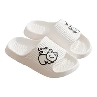 Summer Slippers Bathroom Platform Non-Slip Home Bear Cartoon Flip Flops Beach Women Slipper Sandals Slides Indoor Outdoor 2023 6