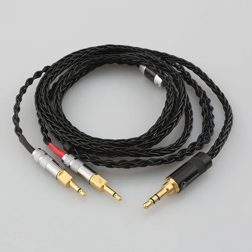 Upgrade 4.4mm/2.5mm Balance Audio Cable for Sennheise HD700 Headphone Headse 8 Shares Single Copper Plated Silver Line