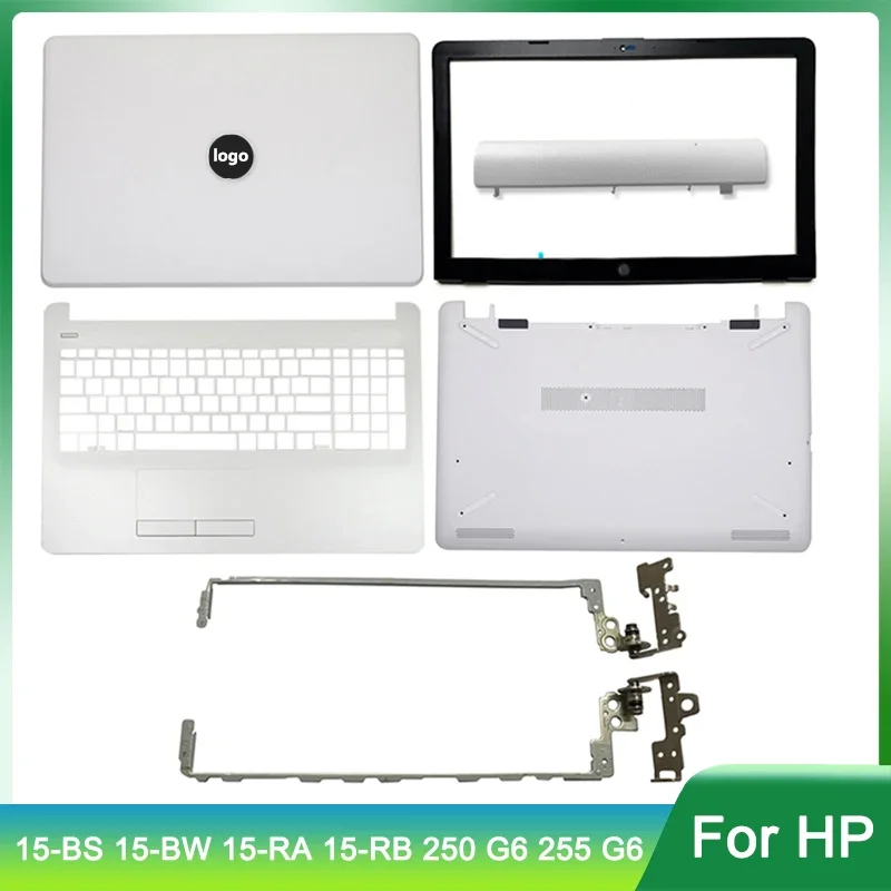 New For HP 15-BS 15T-BS 15-BW 15Z-BW 250 G6 255 G6 Laptop LCD Back Cover/Front Bezel/Hinges/Keyboard Palmrest/Bottom Case White