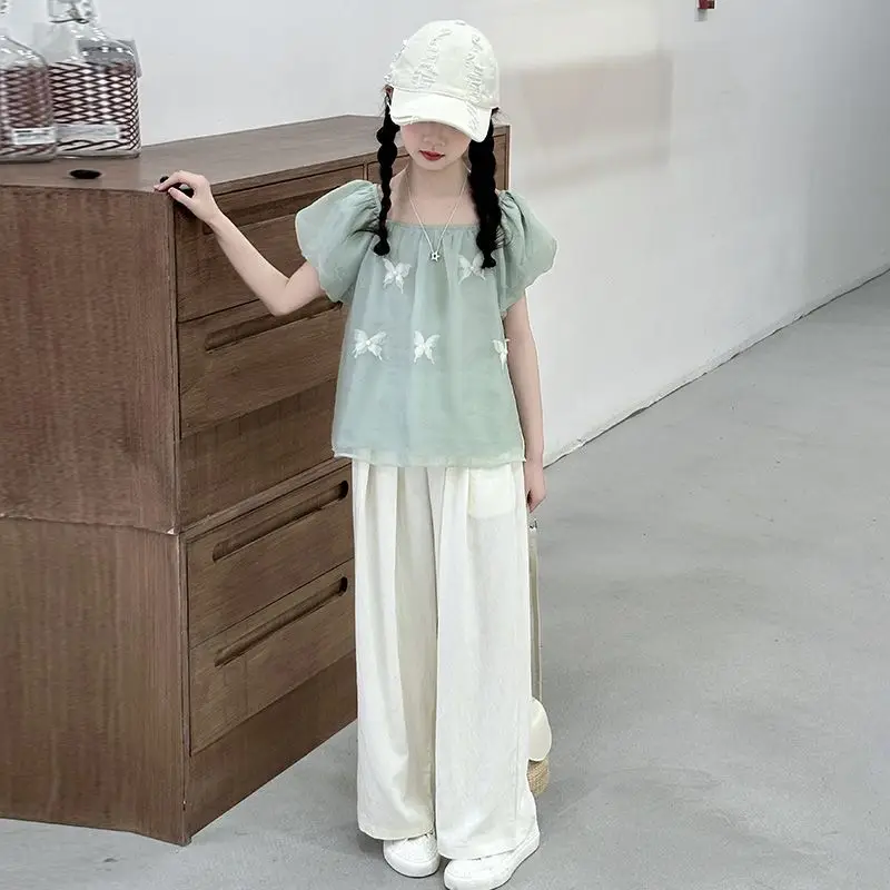 

Children's Outdoor Clothes 2025 Girl Girls From 8 12 Years Old 6 7 Kids Set Summer Suits T-shirt Clothing Sets New Korean Set