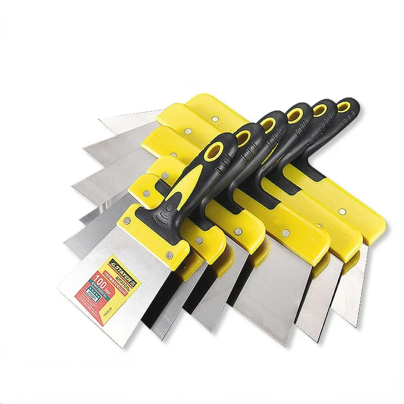 Aço inoxidável Putty Knife Espátula De Enchimento De Gesso Ferramenta de Mão Raspador Para Reparação De Parede Ferramenta Drywall