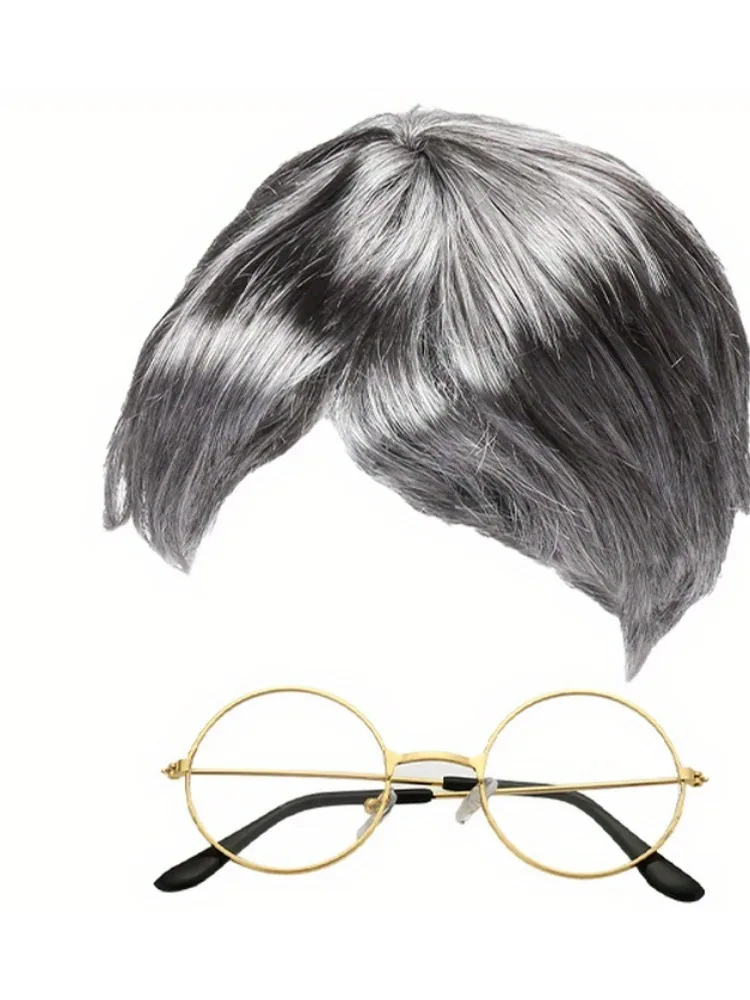 Canne gonflable avec lunettes ultraviolets, tenue de fête de vacances, habillage de vieil homme, grand-père, accessoires en gel, ensemble d'accessoires