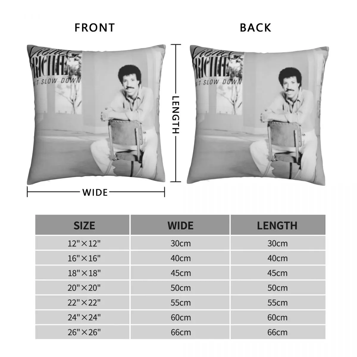 Lionel Richie Pillowcase Polyester Linen Velvet Pattern Zip Decor Pillow Case Sofa Seater Cushion Case